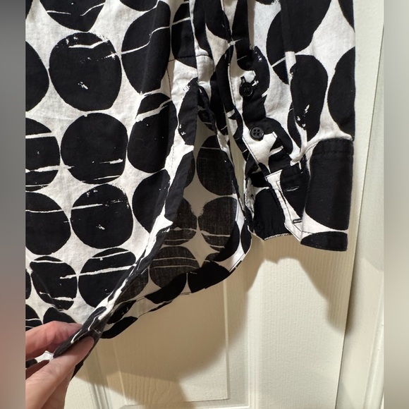 Finley poplin Polka Dot long sleeve tunic blouse Size XS  GUC - Picture 5 of 8